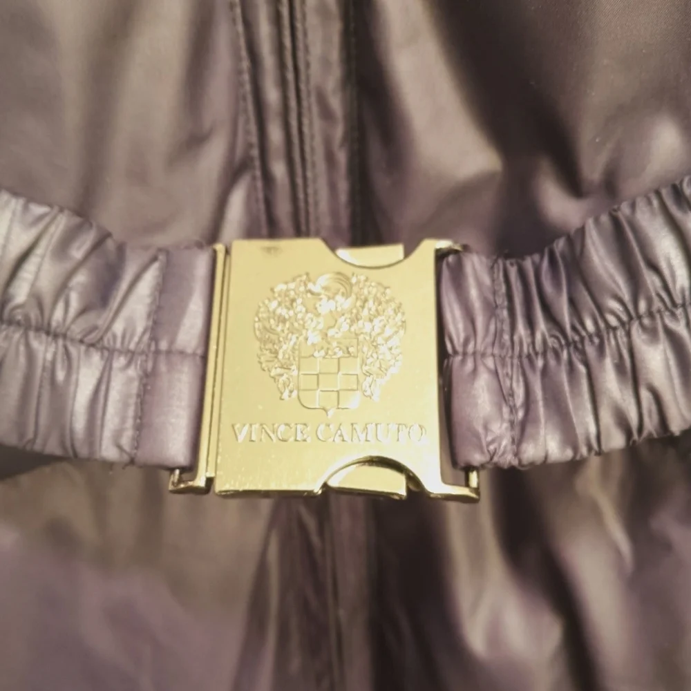 Vince Camuto Purple Long Puffy Coat With Hood & Belt NWOT - Picture 6 of 7